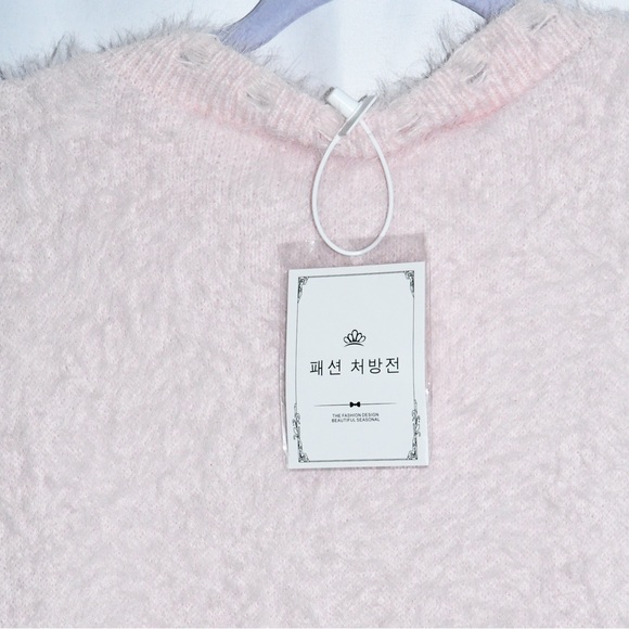 Angora oversized bunny bow sweater - Picture 4 of 4